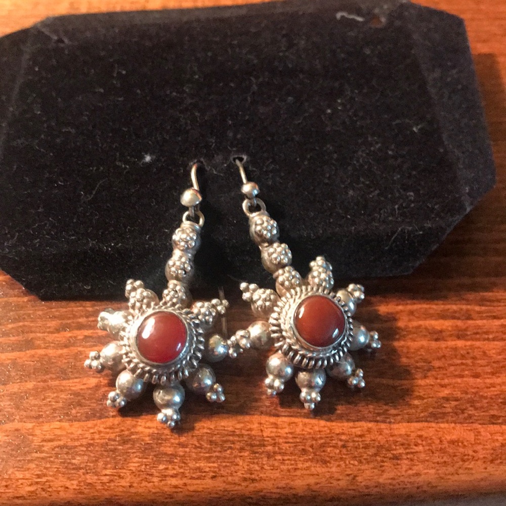 Sterling and stone earrings